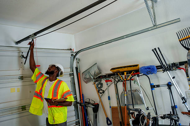 Professional Garage Door Installation technician working in North Puyallup, WA